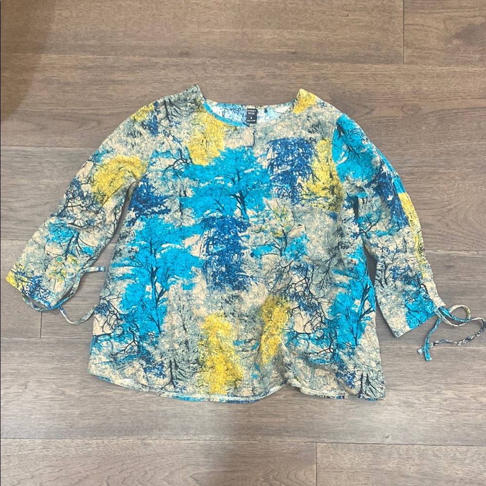 Emery Rose Abstract Print Women's Top